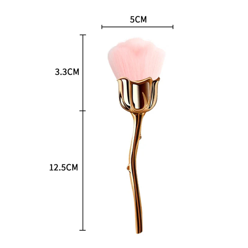 Rose-Shaped Nail Dust Cleaning Brush