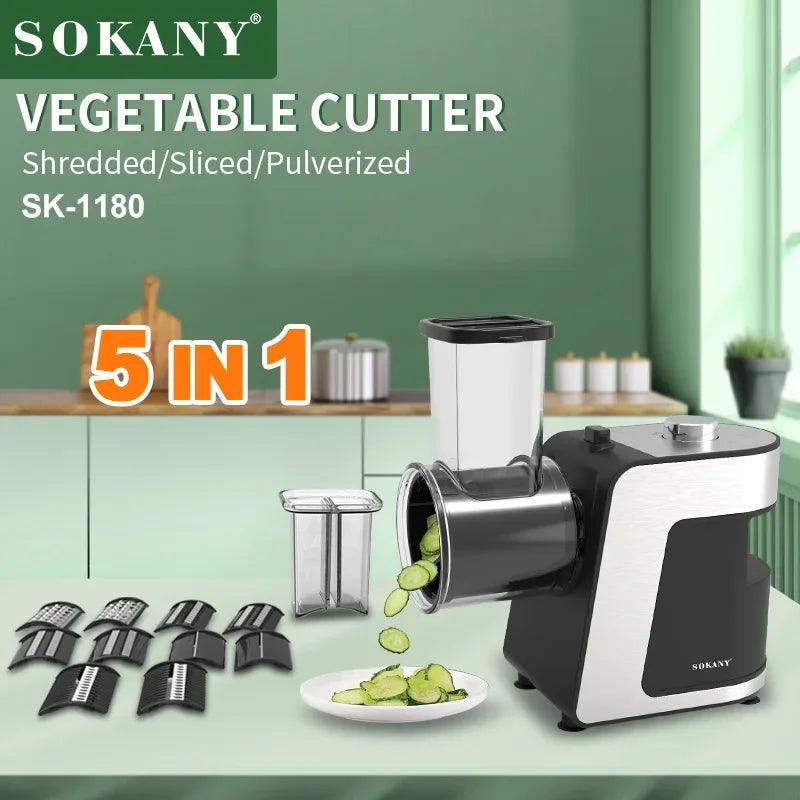 Houselin Electric Cheese Grater Vegetable Chopper