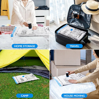 Reusable Vacuum Storage Bags with Travel Pump