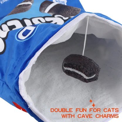 Halloween Cat Tunnel Toy – Foldable Crinkle Interactive Play Tunnel