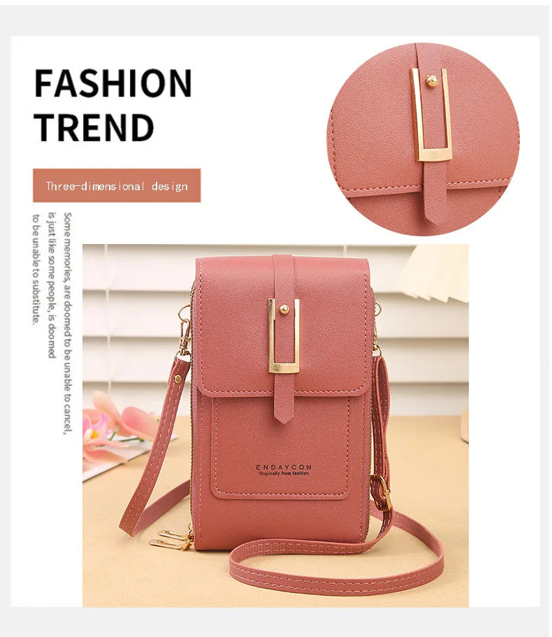 Touchscreen Phone Crossbody Wallet Bag