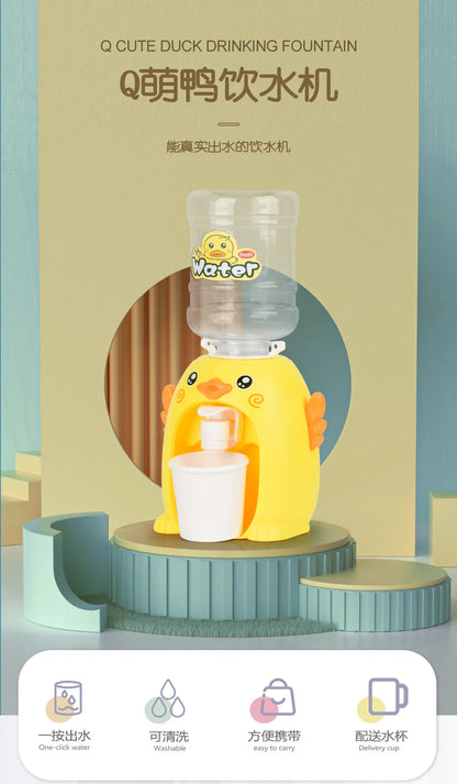 Cartoon Mini Water Cooler with Cup & Bottle