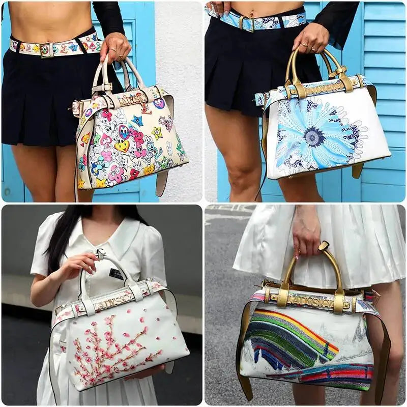 Jungle Print Large Capacity Crossbody Handbag