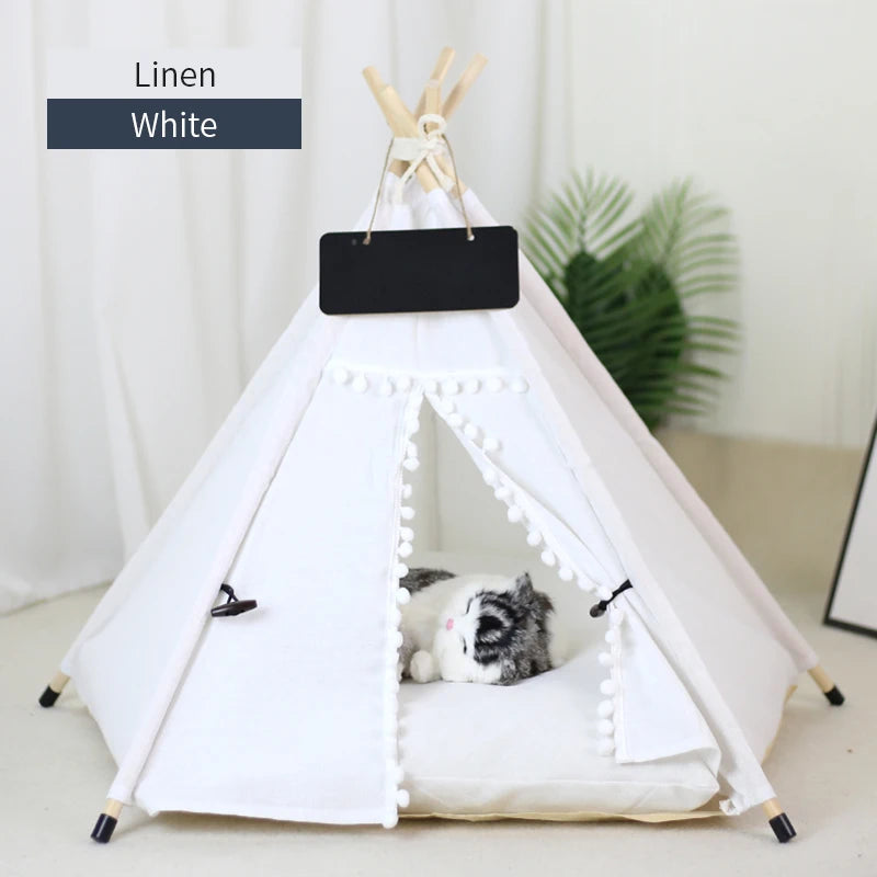 Pet Teepee Tent House with Cushion