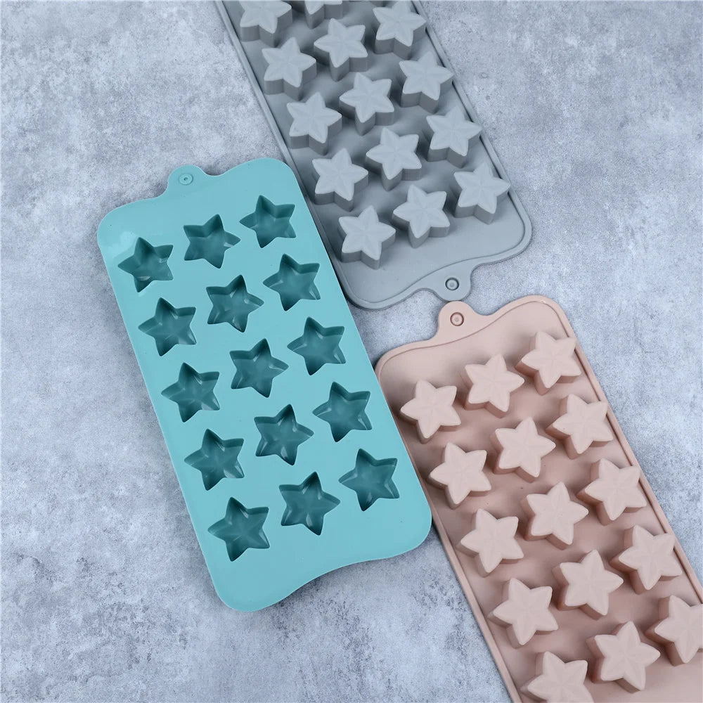 Silicone Five-Pointed Star Chocolate & Ice Cube Mold