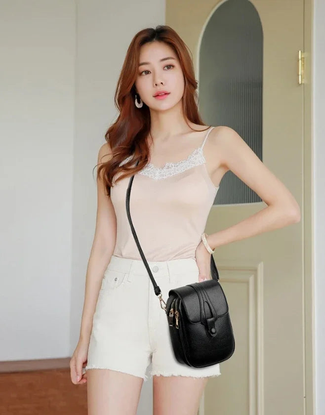 Women’s Mini PU Leather Crossbody Phone Bag