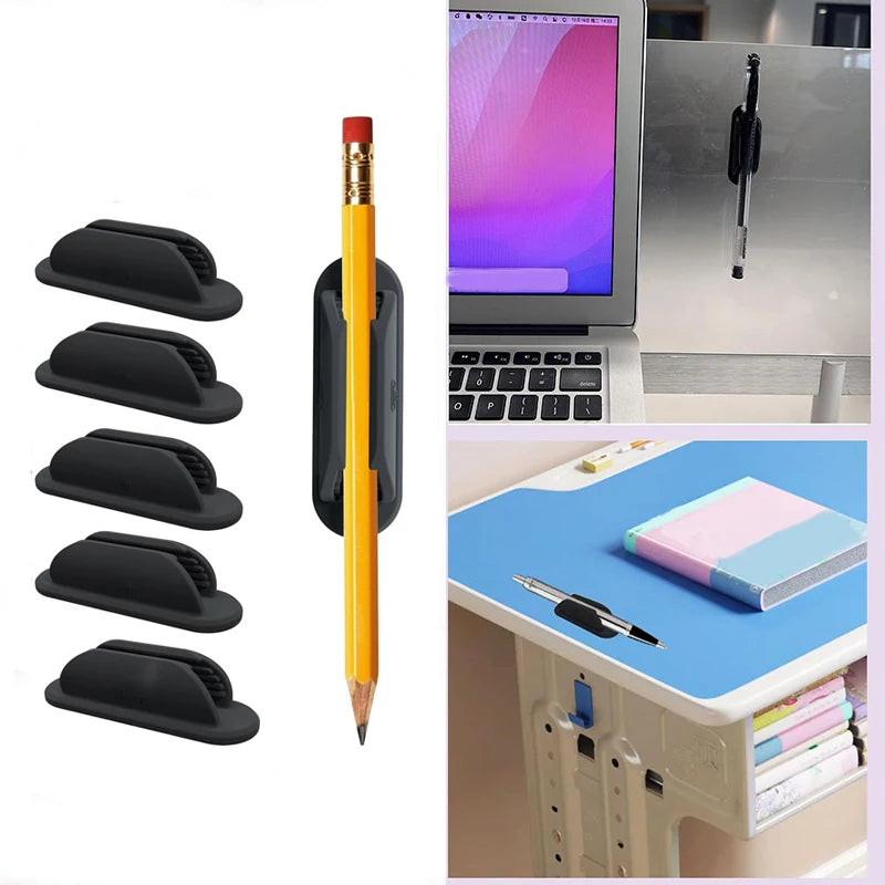 Adhesive Desk Pen Holder Clip