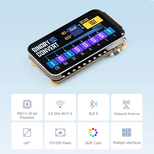 ESP32-C6 1.47-Inch LCD WiFi 6 & Bluetooth Development Board