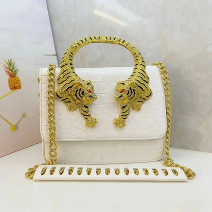 Elegant Croc-Texture Top Handle Handbag