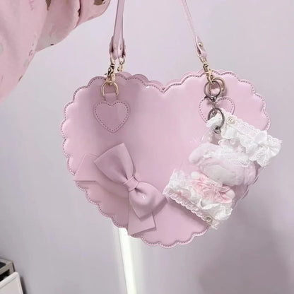 Heart-Shaped Lolita Crossbody Handbag