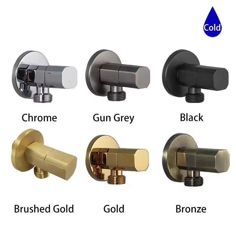G1/2 Brass Single Outlet Toilet & Bathroom Angle Valve
