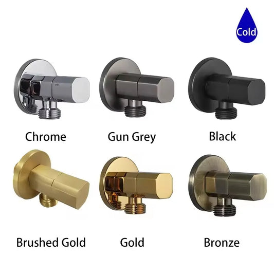 G1/2 Brass Single Outlet Toilet & Bathroom Angle Valve
