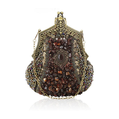 Vintage Beaded Evening Clutch Bag