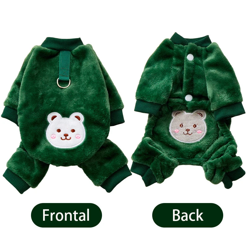 Soft Flannel Dog Jumpsuit