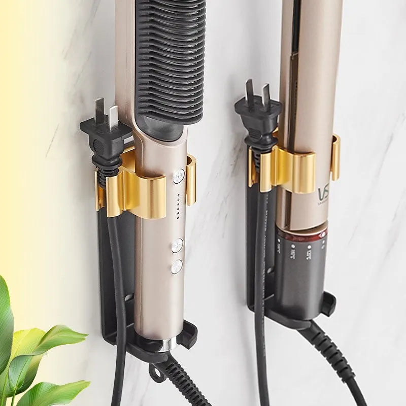 Wall-Mounted Hair Straightener & Curling Iron Holder