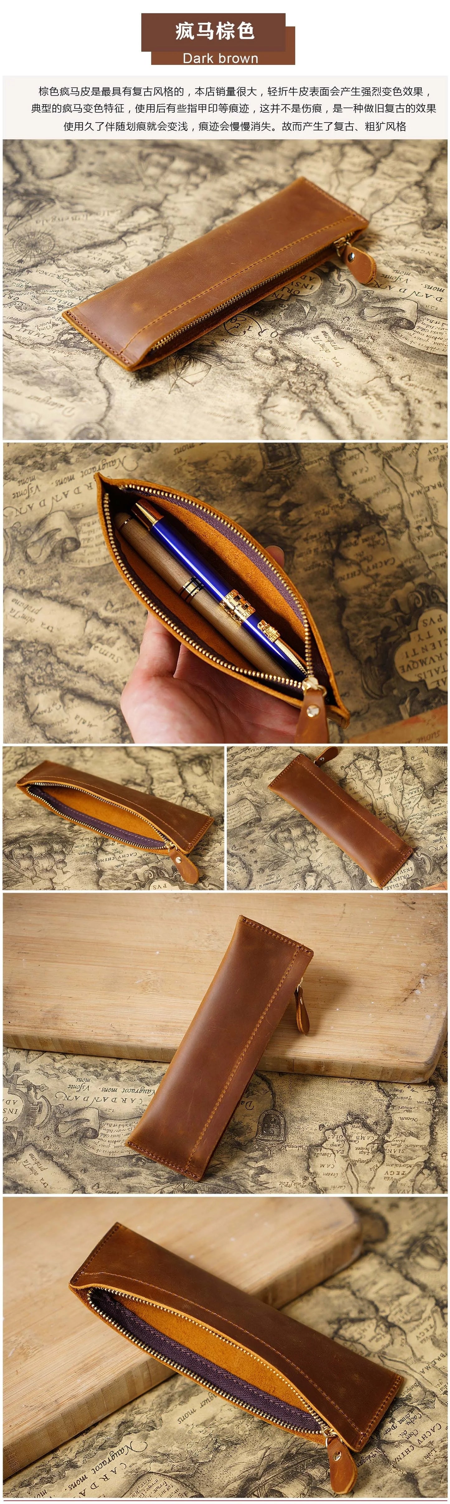 Handmade Leather Pencil Case