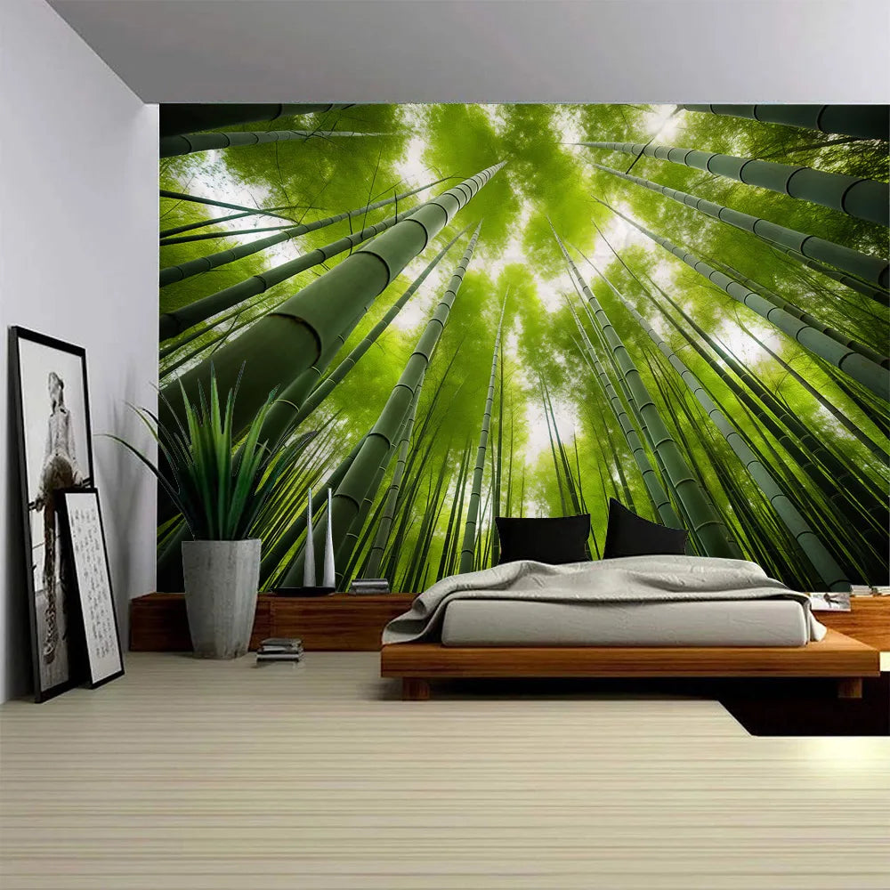 Bamboo Forest Landscape Wall Tapestry