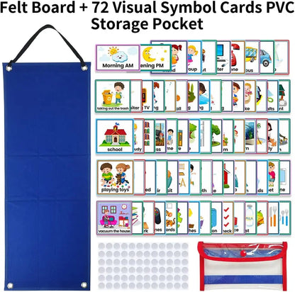 Kids Visual Daily Routine Chart with 70 Activity Cards