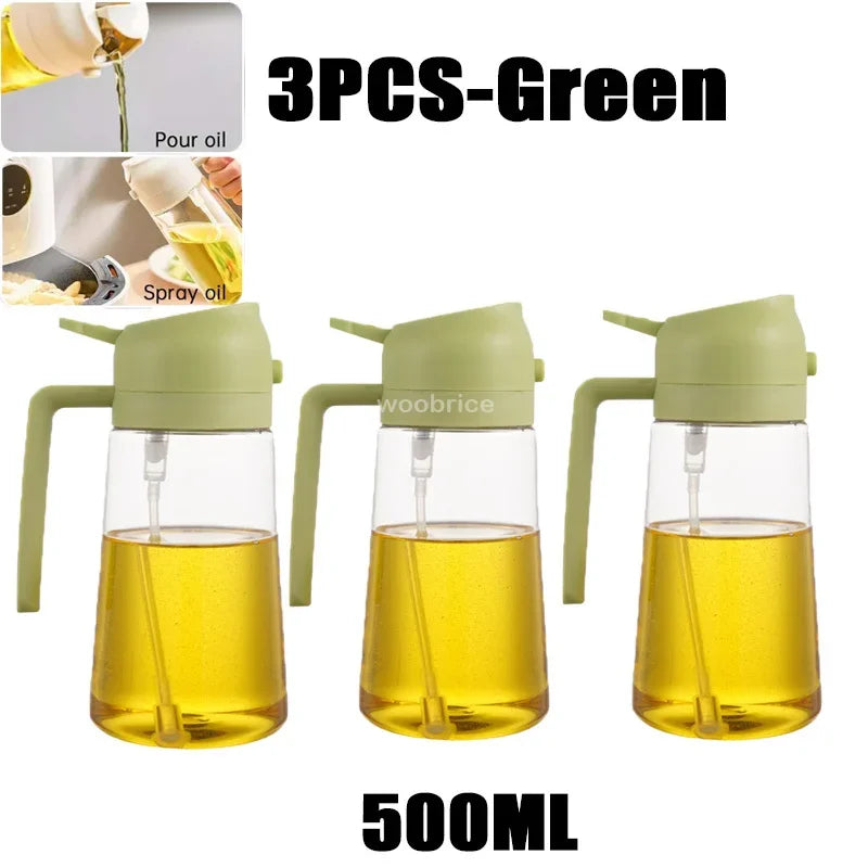 2-in-1 Oil Sprayer & Dispenser Bottle for Cooking
