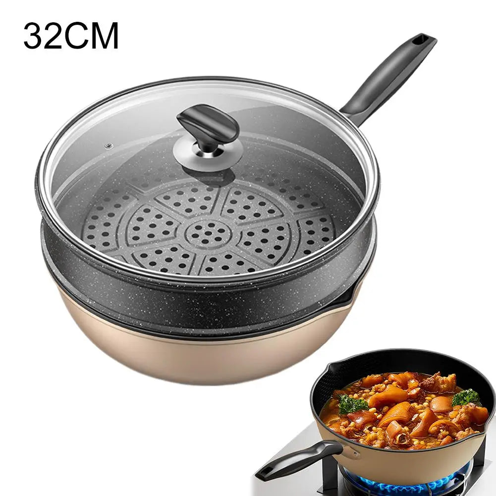 Honeycomb Non-Stick Wok Frying Pan