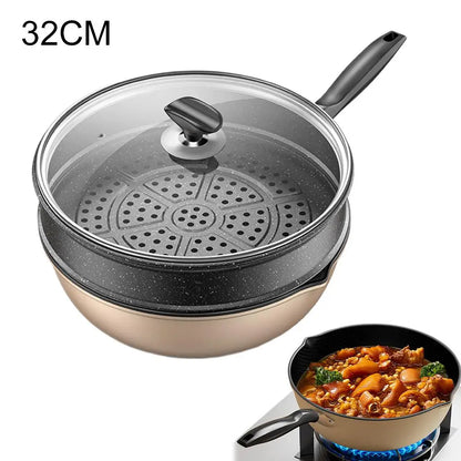 Honeycomb Non-Stick Wok Frying Pan