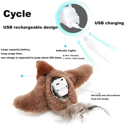 Interactive Rechargeable Chirping Bird Cat Toy