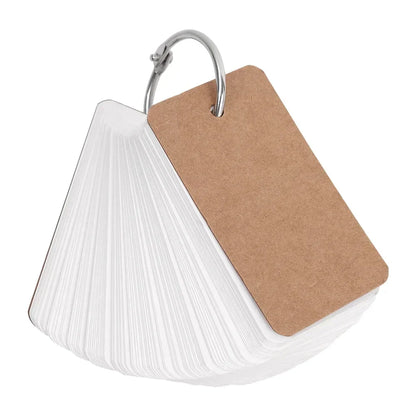Flash Cards Portable Index Cards with Ring – Study Note Memo Pad