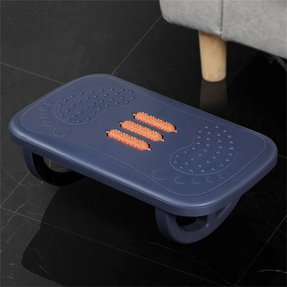 Rocking Footrest with Foot Massage Rollers for Desk