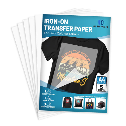 5 Sheets A4 Iron-On Heat Transfer Paper