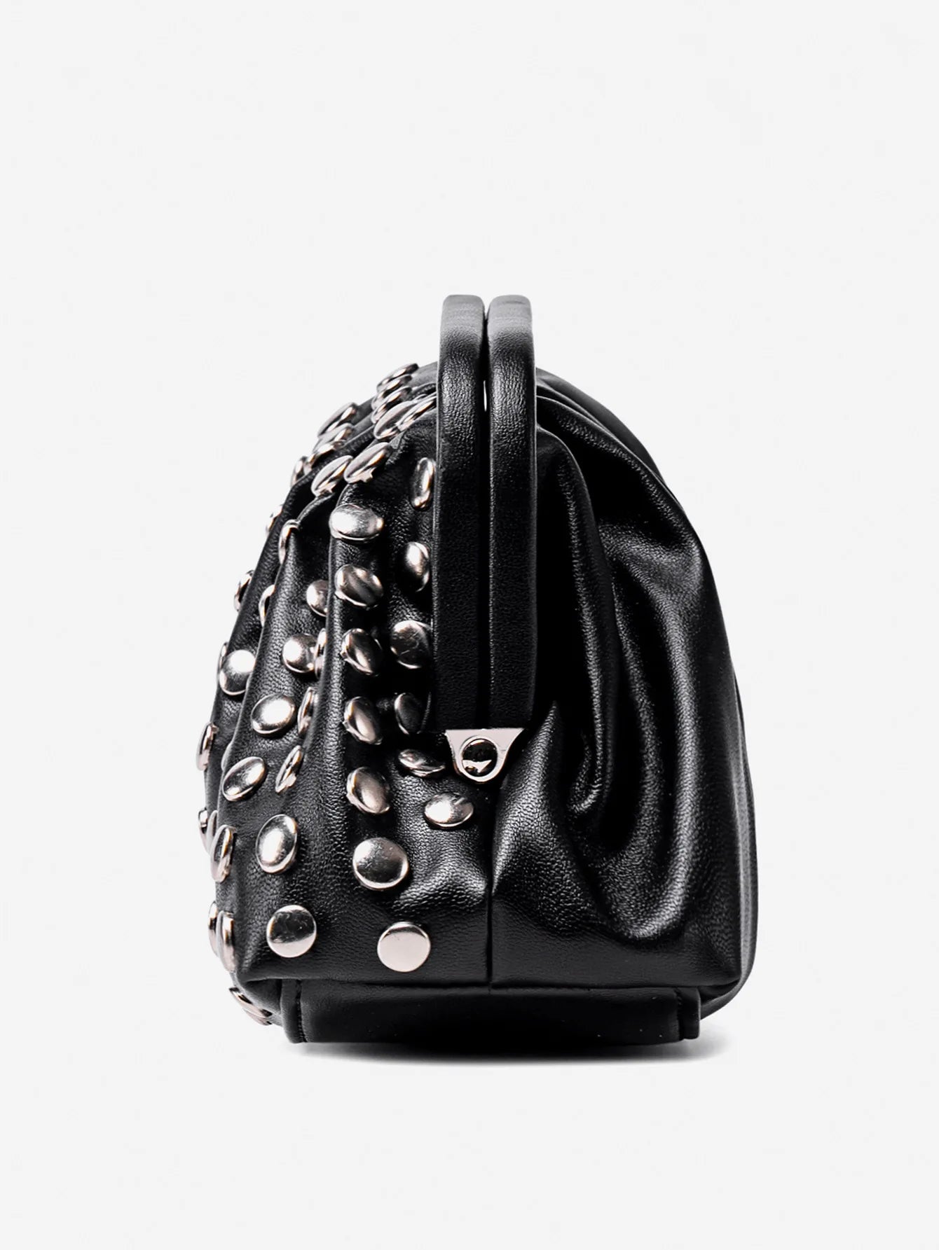 Studded Shell Evening Clutch Bag