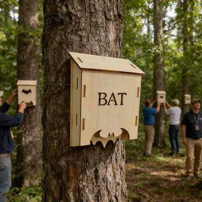 Wooden Bat House