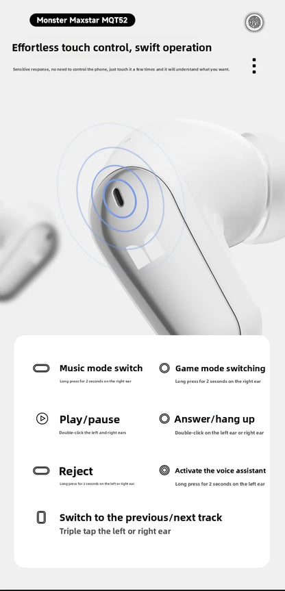 Monster MQT52 Wireless Earbuds