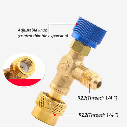 R410A & R22 Refrigerant Charging Safety Valve Adapter