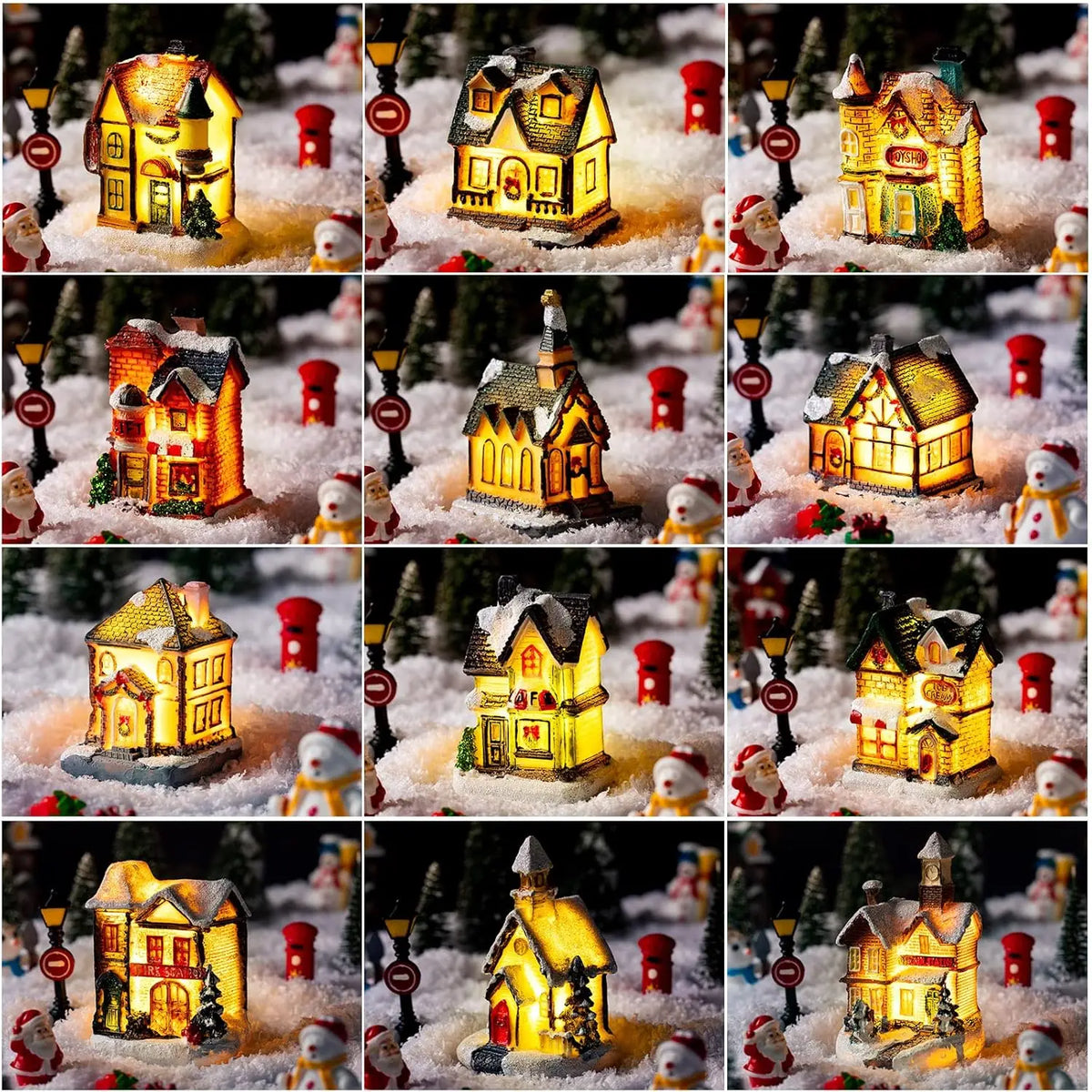 LED Christmas Village House Ornament