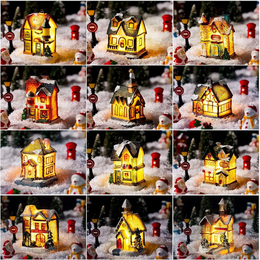 LED Christmas Village House Ornament