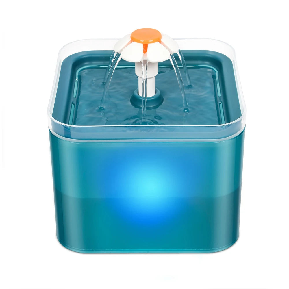 USB Pet Drinking Fountain with LED Water Level Display