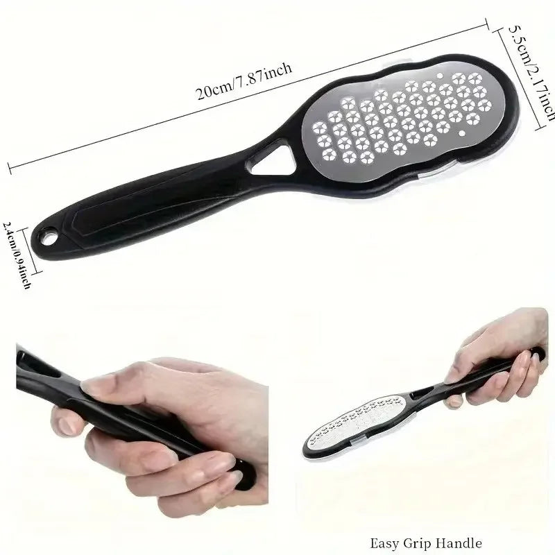 Foot File with Stainless Steel Rasp Plate and Ergonomic Handle