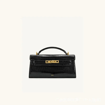 Crocodile Pattern Top Handle Satchel