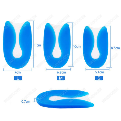 Silicone Gel U-Shape Heel Protector Pads