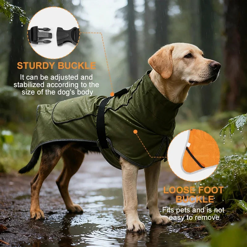 Waterproof Dog Raincoat with Reflective Strip