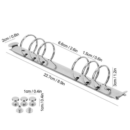 A5 6-Hole Metal Binder Ring Clip