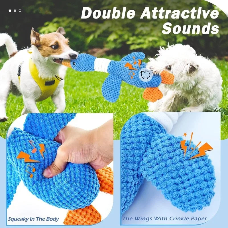 Plush Goose Squeaky Dog Toy