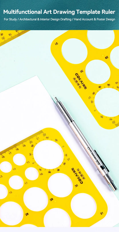 Circle & Oval Geometry Template Ruler Set