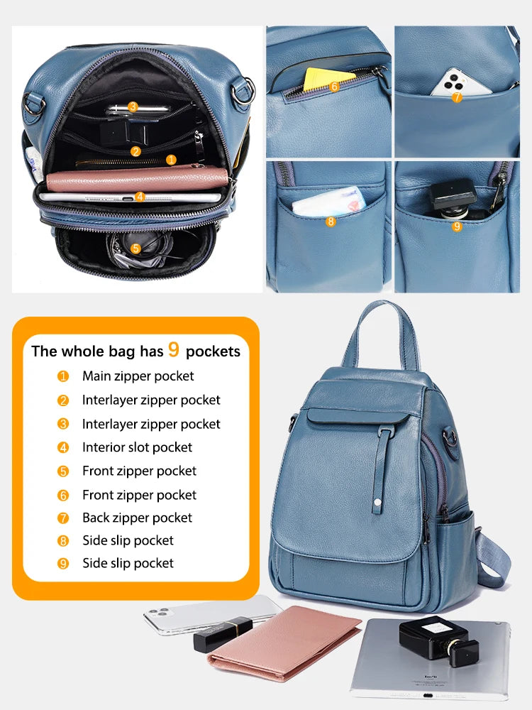 Genuine Leather Women's Backpack