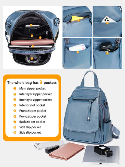 Genuine Leather Women's Backpack