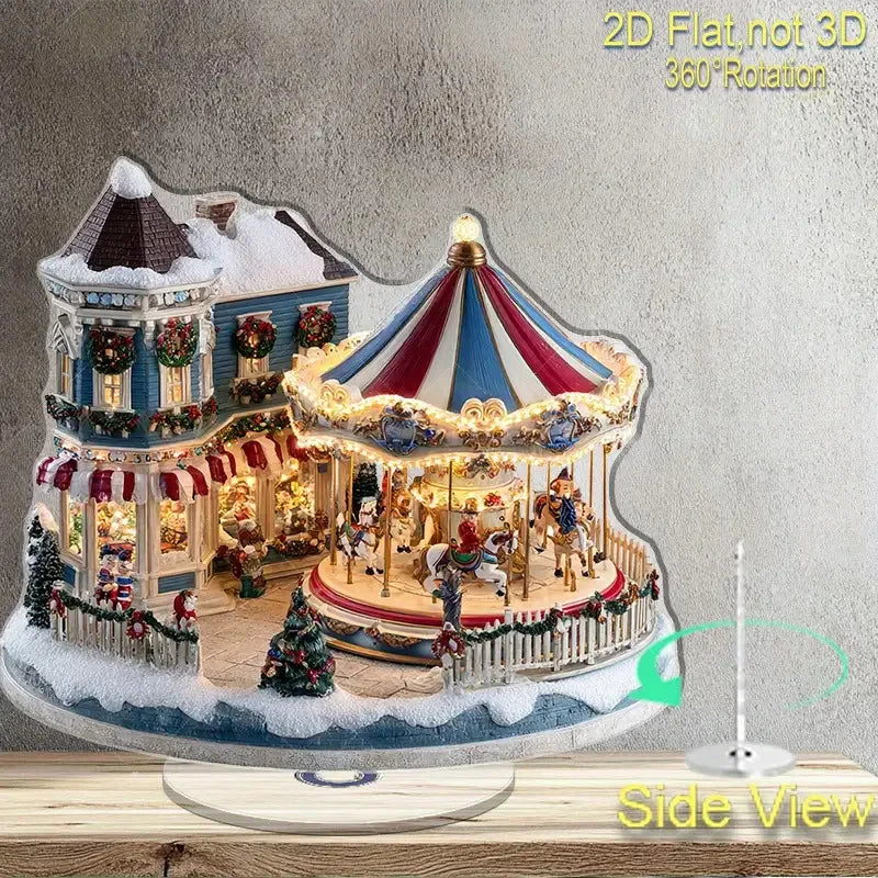 Rotating Christmas Carriage Ornament
