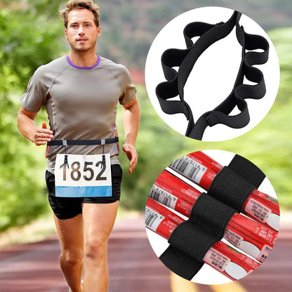 Outdoor Running Belt Marathon Race Number Belt Gym Fitness Accessories Adjustable Elastic Sports Belt