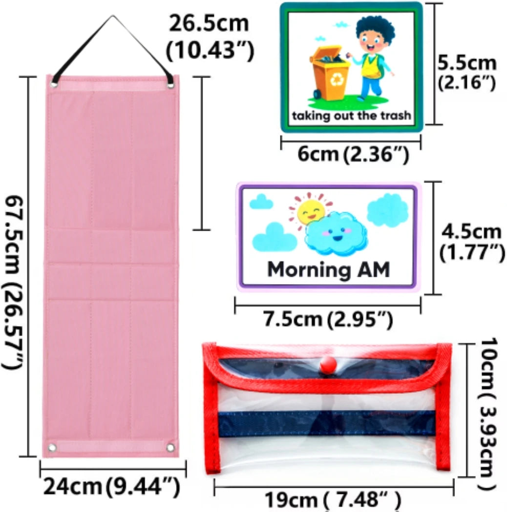 Kids Visual Daily Routine Chart with 70 Activity Cards