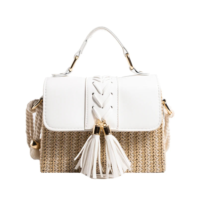 Straw Crossbody Beach Handbag