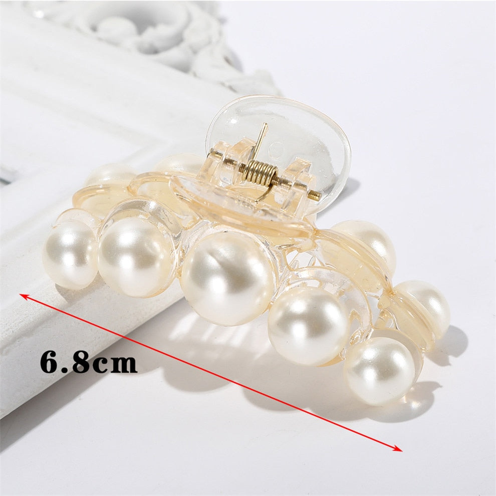 Big Pearls Hair Claw Clips